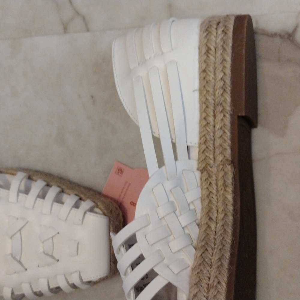 Sam & Libby Cream Woven Espadrille Loafers - Picture 8 of 8